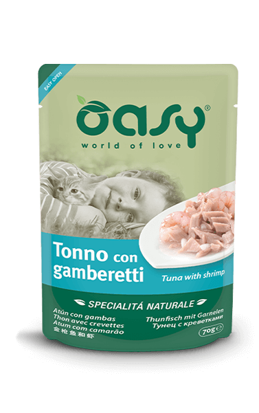 Oasy Specialità Naturale Tonno con Gamberetti 70gr Oasy Specialità Naturale Tonno con Gamberetti 70gr